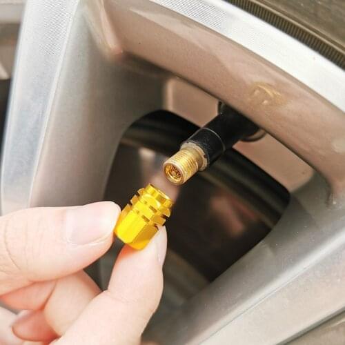 4 Pcs Aluminum Alloy Car Wheel Tire Valve Caps Tyre Rim Stem Covers Airdust Waterproof For Automobiles Motorcycles Trucks Bikes