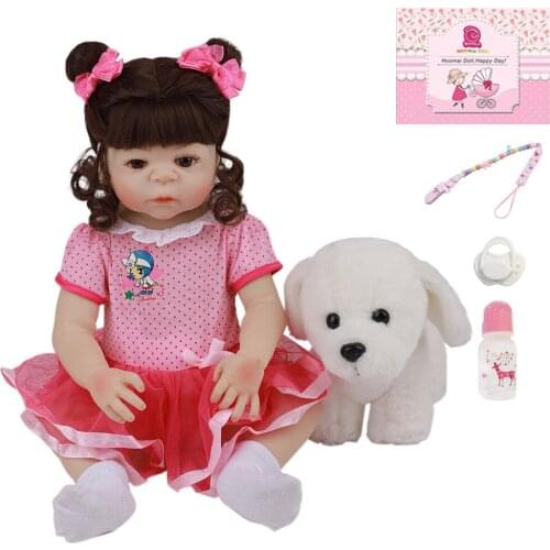 48CM Hot Sale Handmade 19 Inch All Silicone Baby Doll ToyAlive Fashion Lovely Vinyl Bebe Reborn Dolls For Toddler Birthday Gift
