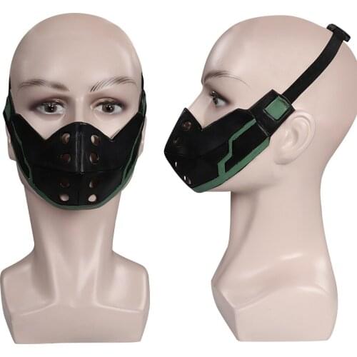 Anime My Hero Academia Midoriya Izuku Latex Masks Helmet Halloween Party Costume Masquerade Props