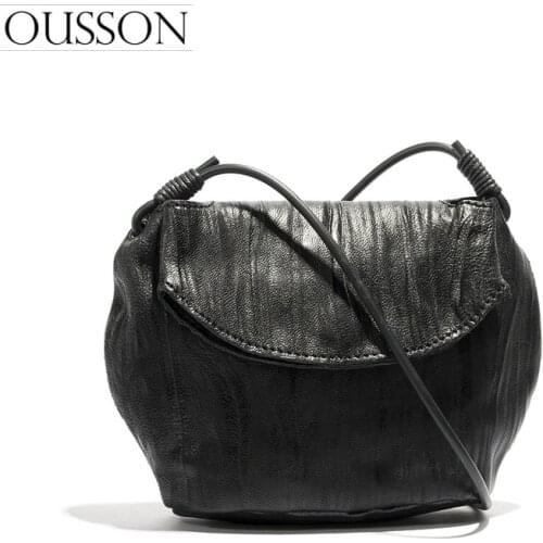 OUSSON New Design Small Square Leather Crossbody Bag Exquisite Female Retro One-Shoulder Bag For Woman