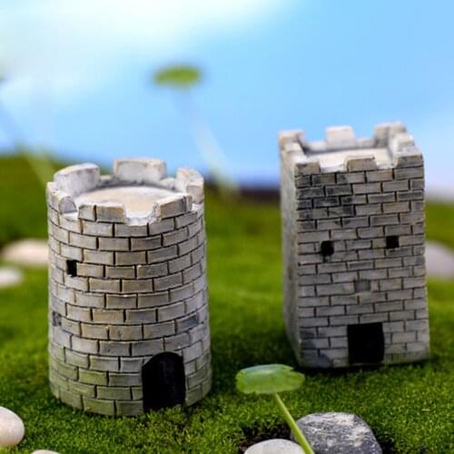 Miniature Castle Figurines For Terrariums Aquarium Dollhouse Decor