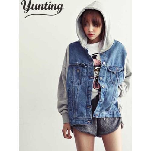 Fashion Denim Jacket 2021 New Hooded Women Coat Short Outerwear Single-breasted Female Denim Casual Tops