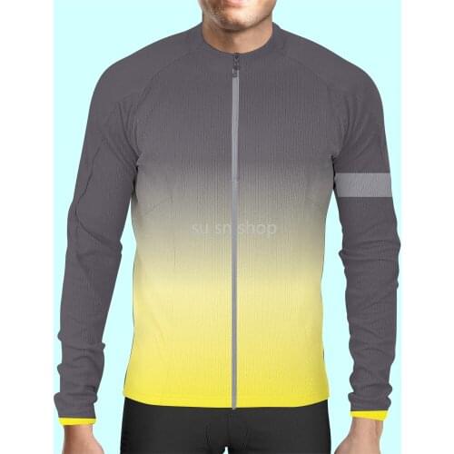 2021 New Arrival Mens Long Sleeve Cycling Jersey Bike Jersey Top Mountain MTB Road Breathable Quick Dry Sports Clothing
