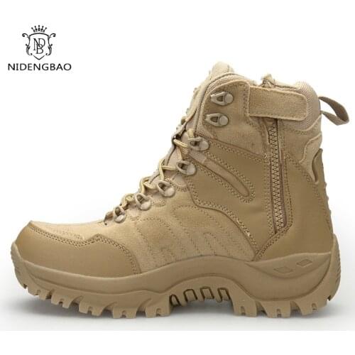 Outdoor Men Hiking Shoes Breathable sand military Tactical Combat Army Boots Desert Training Sneakers Anti-Slip Trekking Shoes