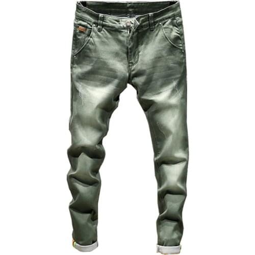 New Fashion Boutique Stretch Casual Mens Jeans Skinny Jeans Men Straight Mens Denim Jeans / Male Stretch Trouser Pants