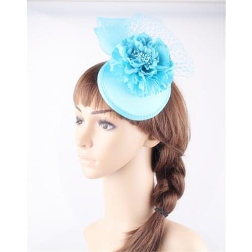 New Colors Silk Flower Vintage Fascinators Hats Base For Elegant Ladies Cocktail Church Millinery Hats On Hair Clips FNR151217