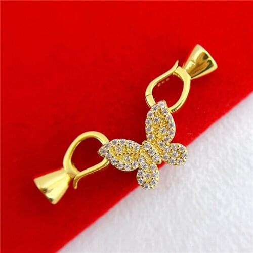 Wholesale DIY Natural Stones Beads Jewelry Making Accessories Silver/Gold/Rose Gold Metal Connector Clasps Findings