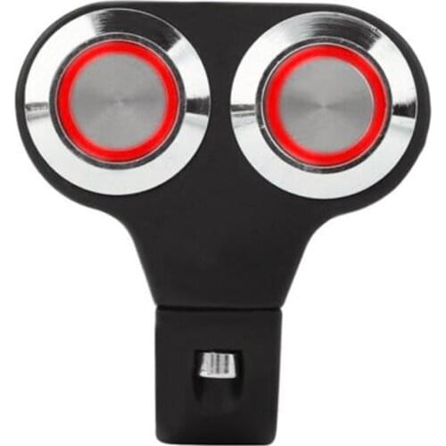 Motorcycle Switch 25mm Motorcycle Handlebar Manual-return Button LED Light Lamp Control Switch motorcycle modification