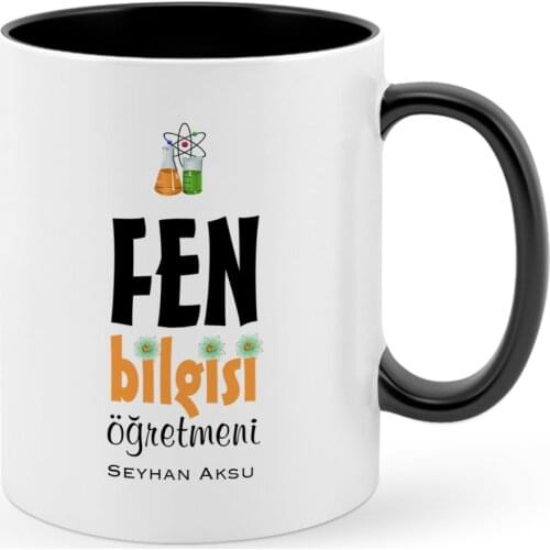 Personalized Science Teacher Black Mug Cup