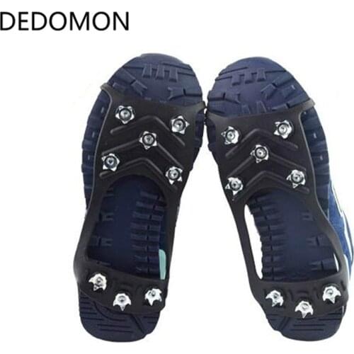 1 Pair Professional Climbing Ice Crampon 8 Studs Anti-Skid Ice Snow Camping Walking Shoes Spike Grip Winter Outdoor Equipment