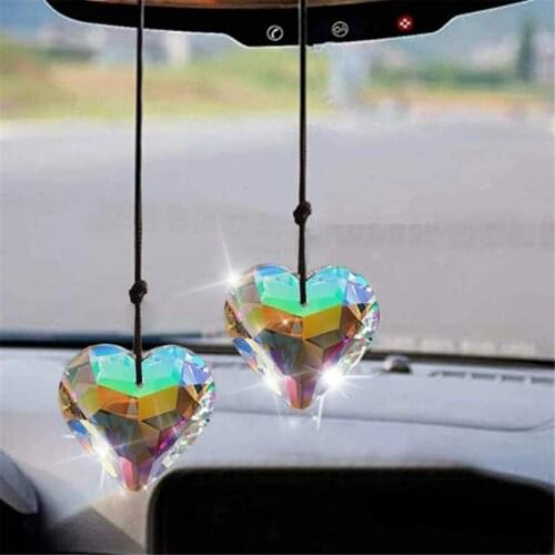 Heart Sun Catcher Feng Shui Crystals Window Large Ab Drop Prism Home Decoration