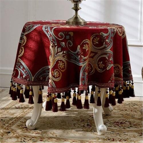 Restaurant The Tablecloth On The Table Table Cover Luxury European Style Round Tablecloth Tafelkleed for Home Decoration