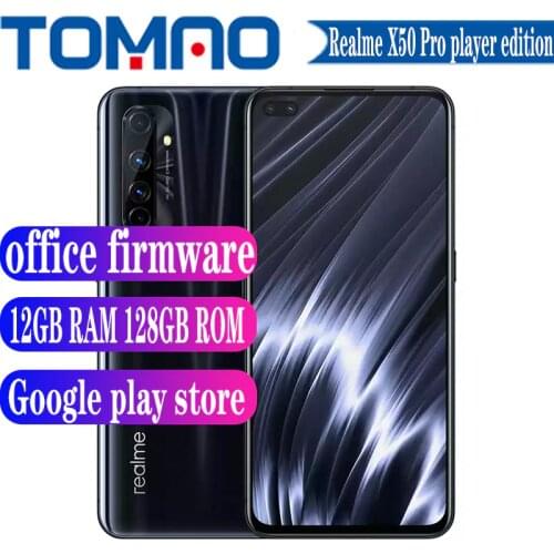 Original New Realme X50 Pro player edition Moblie Phone 90Hz Snapdragon 865 65W 6GB 8GB 12GB RAM 128GB ROM 48MP Android 10 NFC