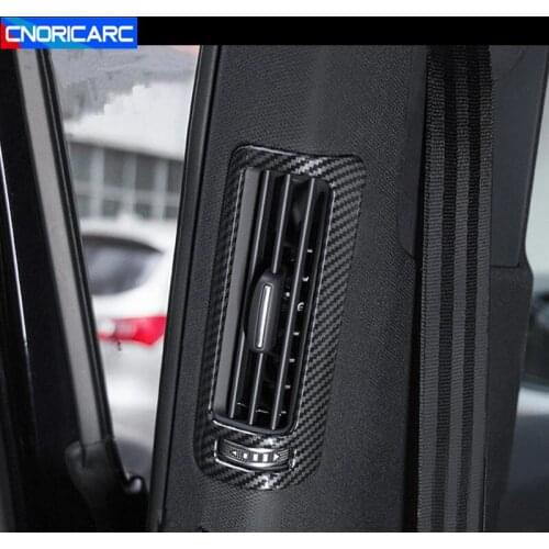 Car Styling B Pillar Air Conditioner Outlet Frame Cover Trim For Audi Q7 2008-15 AC Vent Stickers Interior Accessories