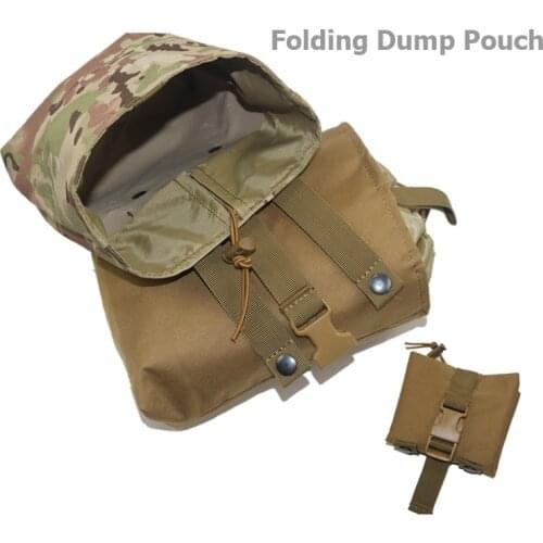 Tactical Folding Magazine Dump Pouch Airsoft Military Foldable Recovery Mag Ammo Drop Pouch Molle Bag Pack for Hunting Paintball
