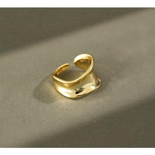 XIHA 100% Real 925 Sterling Silver Ring Irregular Geometric Open Adjustable Rings Women Chunky Statement Jewelry Dropshipping