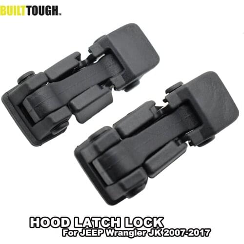 1 Set Engine Lock Bonnets Hood Latch Cover For Jeep Wrangler 2007-2018 Black Car Accessories Locks Retrofit JK Decoration