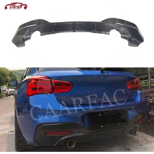 1 Series Carbon Fiber / FRP Rear Bumper Lip Diffuser Spoiler for BMW F20 M Sport 2016 -2018 Fins Shark Style diffuser