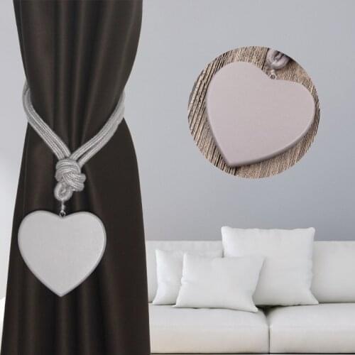 1pc Resin Heart Shape Curtain Tiebacks Rope Window Curtain Buckle Drapes Holder