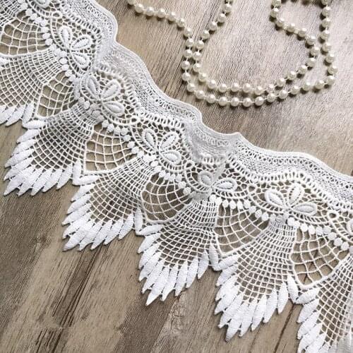 1Yard 11.8cm European Cotton Hollow Water Soluble Lace Material DIY Handmade Clothing Skirt Curtains Decorative Accessories