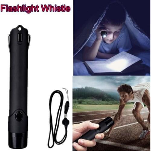 2 In 1 Electronic Flashlight Whistle Referee Tones Whistle Waterproof Emergency Whistle For Outdoor Survival Sports Events