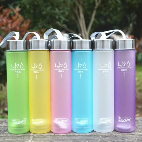 280ml Plastic Transparent Bottle Fruit Juice Drink Bottle Cycling Camping Cup Bike Sports Unbreakable Portable Water Bottle