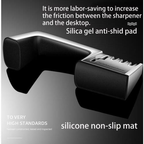 Knife Sharpener 4 Stage Diamond Coated&Fine Rod Knife Shears and Scissors Stone Manual Diamond Sharpener Kitchen Tool