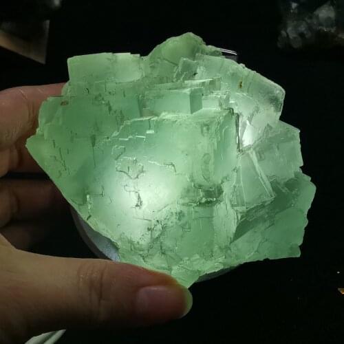 482gGreen fluorite crystal mineral specimen ring vein healing energy stone decoration QUARTZ GEM teaching collection jewelry