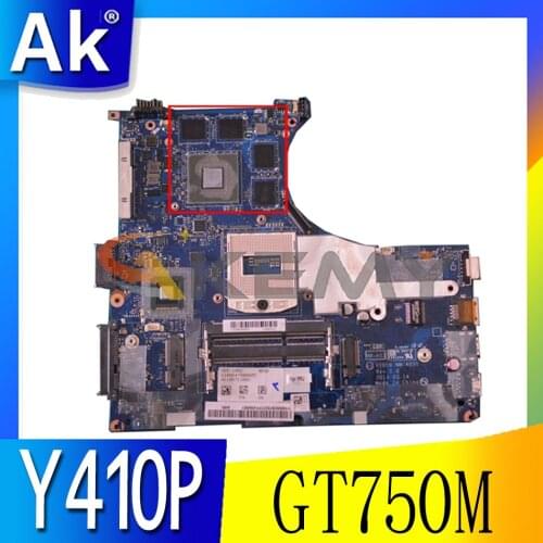 Akemy VIQYO NM-A031 Is Suitable For Lenovo Y410P Laptop Motherboard 11S90003628 PGA947 GPU GT755M GT750M 2G DDR3 Work