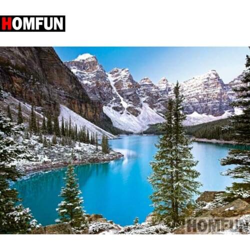 HOMFUN Full Square/Round Drill 5D DIY Diamond Painting "Landscape scenery" Embroidery Cross Stitch 3D Home Decor Gift A11420