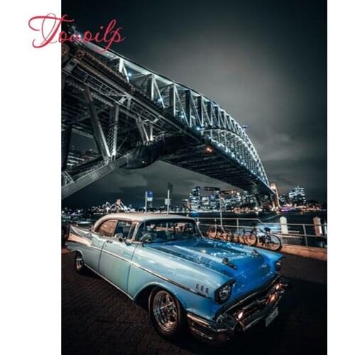 TOUOILP Full square&round diamonds 5D diamond embroidery car 5d diamond painting cross stitch rhinestone mosaic decoration gift