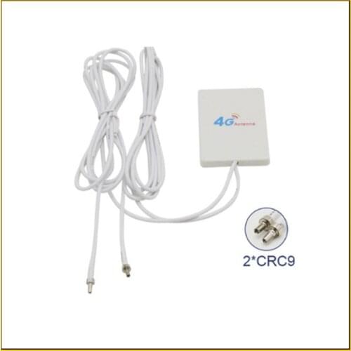 20PCs 3g 4g Lte Antenna indoor Antenna 2* SMA/2* CRC9/2* TS9 Male Connector Booster Mimo Panel Antenna+2 Meters