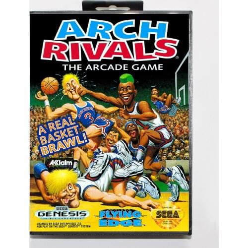 Arch Rivals with Retail Box 16bit MD Game Card For Sega Mega Drive/ Genesis