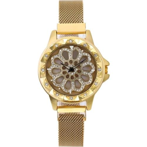 2020 Hot Sale Women Watches 360 Degree Rotation Mesh Magnet Buckle Starry Sky Watches Fashion Ladies Watches Relogio Feminino