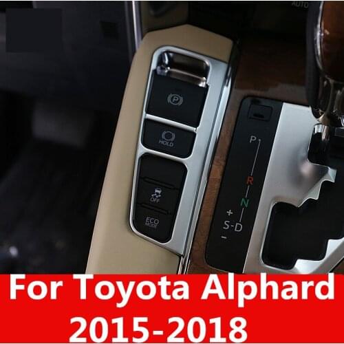 For Toyota Alphard 2015-2018 Electronic Auto Handbrake Hand Brake Button Panel Trim Cover Interior decoration Auto Accessories