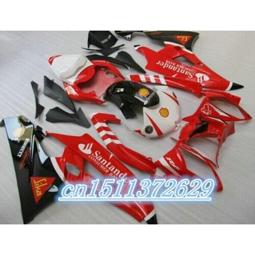 Dor-ABS fairing kits for R6 2006 2007 fairings set YZF R6 06 07 2006 2007 for red silver white D injection