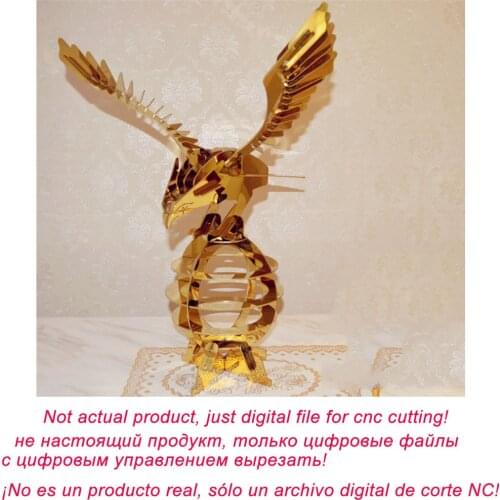 Eagle hawk DXF CAD drawing file for cnc laser cutting engraving T5