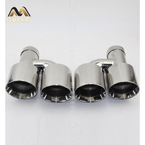 Stainless steel fittings and bright face to face unmarked H-type double outlet straight edge exhaust pipe
