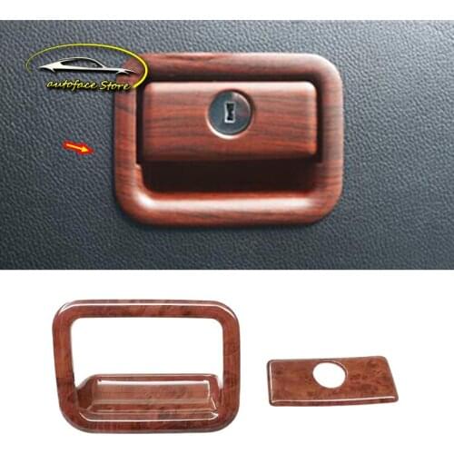 ABS Chrome For Toyota Prado LC150 FJ150 2010 - 2017 Car Accessories Copilot Glove Box Handle Bowl Cover Trim Car Styling