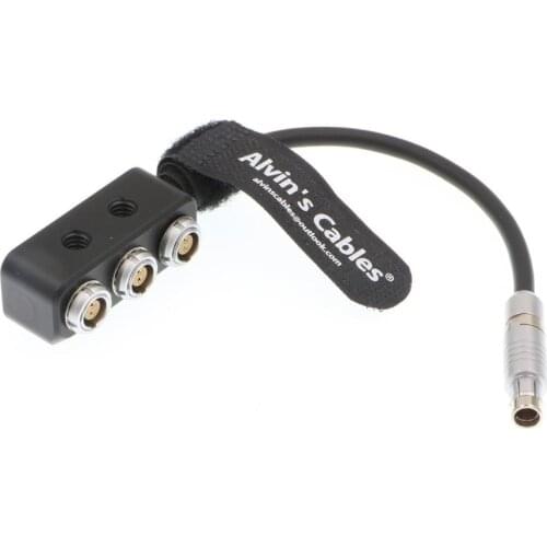 Alvins Cables 1 to 3 Mini Power Splitter Box Cable Fischer RS 3 Pin Male to 3 2 Pin Female Box for ARRI Alexa