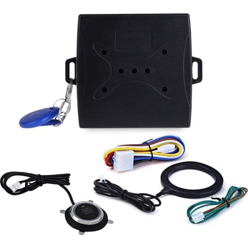 Auto Car Alarm One Start Stop Engine Start Push Button RFID Lock Ignition Switch Keyless Entry System Anti-theft System