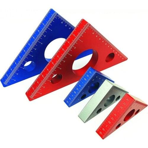 Woodworking Ruler Square Aluminum Alloy Triangle Ruler for Speed Square Triangle Angle Protractor Carpenter Measuring Tools