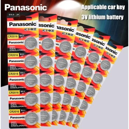 Panasonic Top Quality Lithium Battery 30PCS/LOT 3V cr2016 Button Battery Watch Coin Batteries cr 2016 DL2016 ECR2016