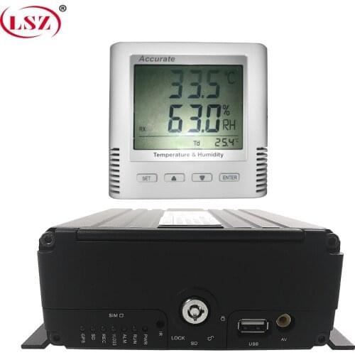 LSZ audio and video 8-way remote monitoring 4g gps wifi mdvr + temperature and humidity sensor school bus / excavator/crane/boat