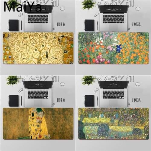 Maiya Top Quality Gustav Klimt Art Painting laptop Gaming mouse pad Free Shipping Large Mouse Pad Keyboards Mat