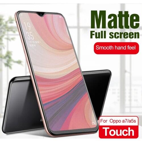 Matte Frosted Tempered Glass for OPPO Realme 6i 5 i 6 pro a5 a9 a11 x No Fingerprint Screen Protector on Realme a5s a7 3pro Film