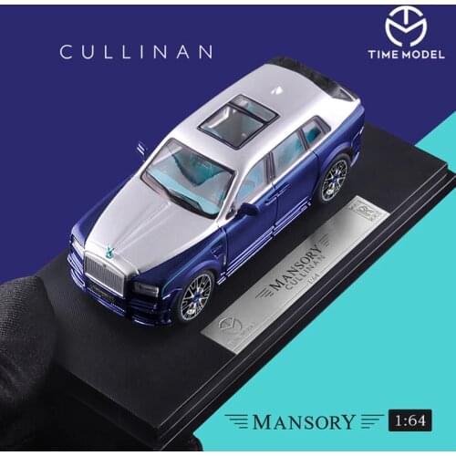Time Model 1:64 Rolls Royce SUV CULLINAN Mansor Diecast Model Car Metal Chassis Acrylic Display Collection Model Ornaments