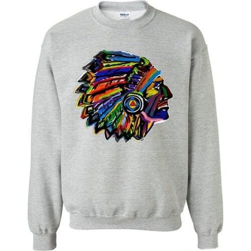 Fashion Mens Sweatshirts Indigenous Indian Feather Headdress jersey youth street sportwear man women jogger pullover tops