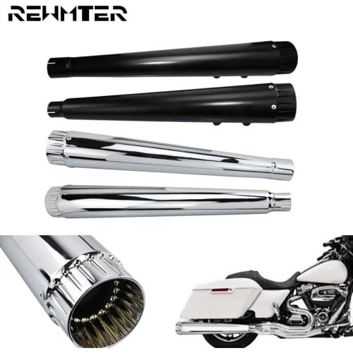 Motorcycle Megaphone Mufflers Exhaust Pipes Slip-On Exhaust For Harley Touring Road King Ultra Classic Street Glide 2000-2021