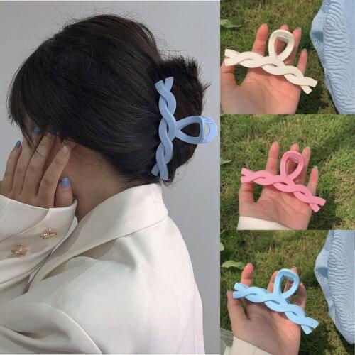 MueRaa Korean Style Sweet Women Girls Solid Color Hair Claws Hair Clip Barrettes Fashion Hairpins Hair Accessories Hairgrips